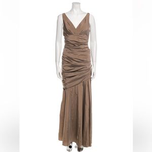 THEIA Taupe Formal Dress Gown